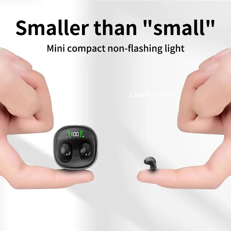 H.L.WALK-D Invisible Wireless Headphones Sleep Earbuds for Side Sleepers Sleepbuds Comfortable Noise Blocking Wireless 5.3 Wireless Headphones for Sleeping Driving Hifi Stereo Summervibes