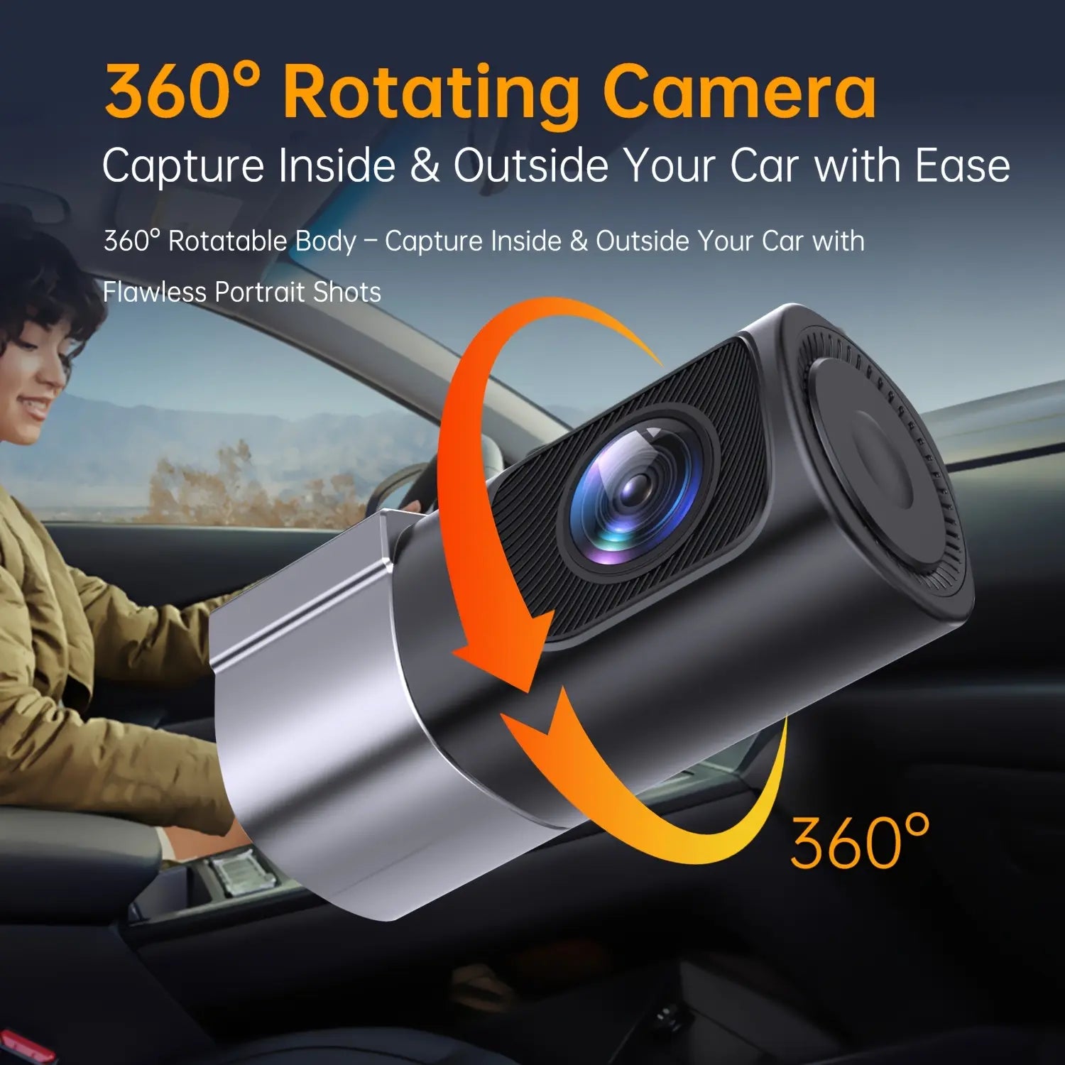 Ultra Slim 1080P FHD Dashcam for Cars, Car Driving Recorder with Wi-Fi App Control, Night Vision, 24-Hour Parking Mode, Loop Recording, G Sensor, 145-Degree Wide Angle, HDR, 128GB Support, Compact Mini for Trucks, Road Safety, Camera Accessories