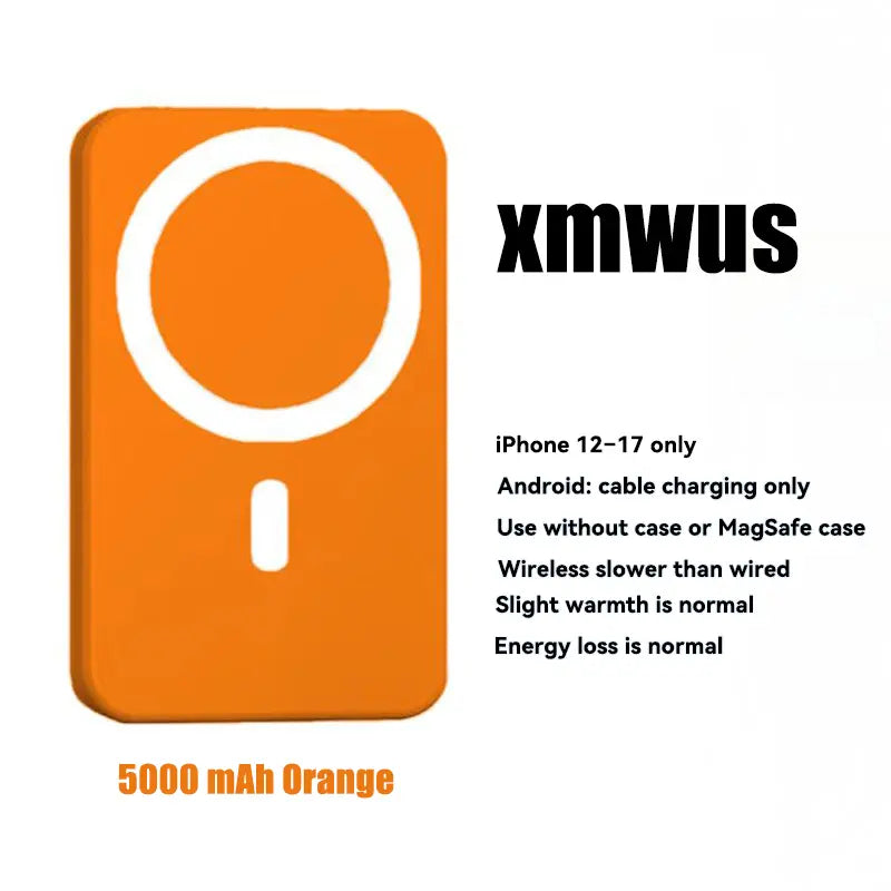5000Mah Magnetic Power Bank for Iphone 12–17 Series, Works Best with Magsafe Case or No Case, Portable Wireless Charger Summervibes Outdoorfun