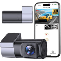 Ultra Slim 1080P FHD Dashcam for Cars, Car Driving Recorder with Wi-Fi App Control, Night Vision, 24-Hour Parking Mode, Loop Recording, G Sensor, 145-Degree Wide Angle, HDR, 128GB Support, Compact Mini for Trucks, Road Safety, Camera Accessories