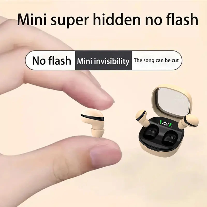 H.L.WALK-D Invisible Wireless Headphones Sleep Earbuds for Side Sleepers Sleepbuds Comfortable Noise Blocking Wireless 5.3 Wireless Headphones for Sleeping Driving Hifi Stereo Summervibes