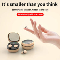 H.L.WALK-D Invisible Wireless Headphones Sleep Earbuds for Side Sleepers Sleepbuds Comfortable Noise Blocking Wireless 5.3 Wireless Headphones for Sleeping Driving Hifi Stereo Summervibes
