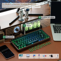 Womier WD75 V2 Wood 75% Mechanical Keyboard Wireless Gaming Keyboard with QMK/VIA