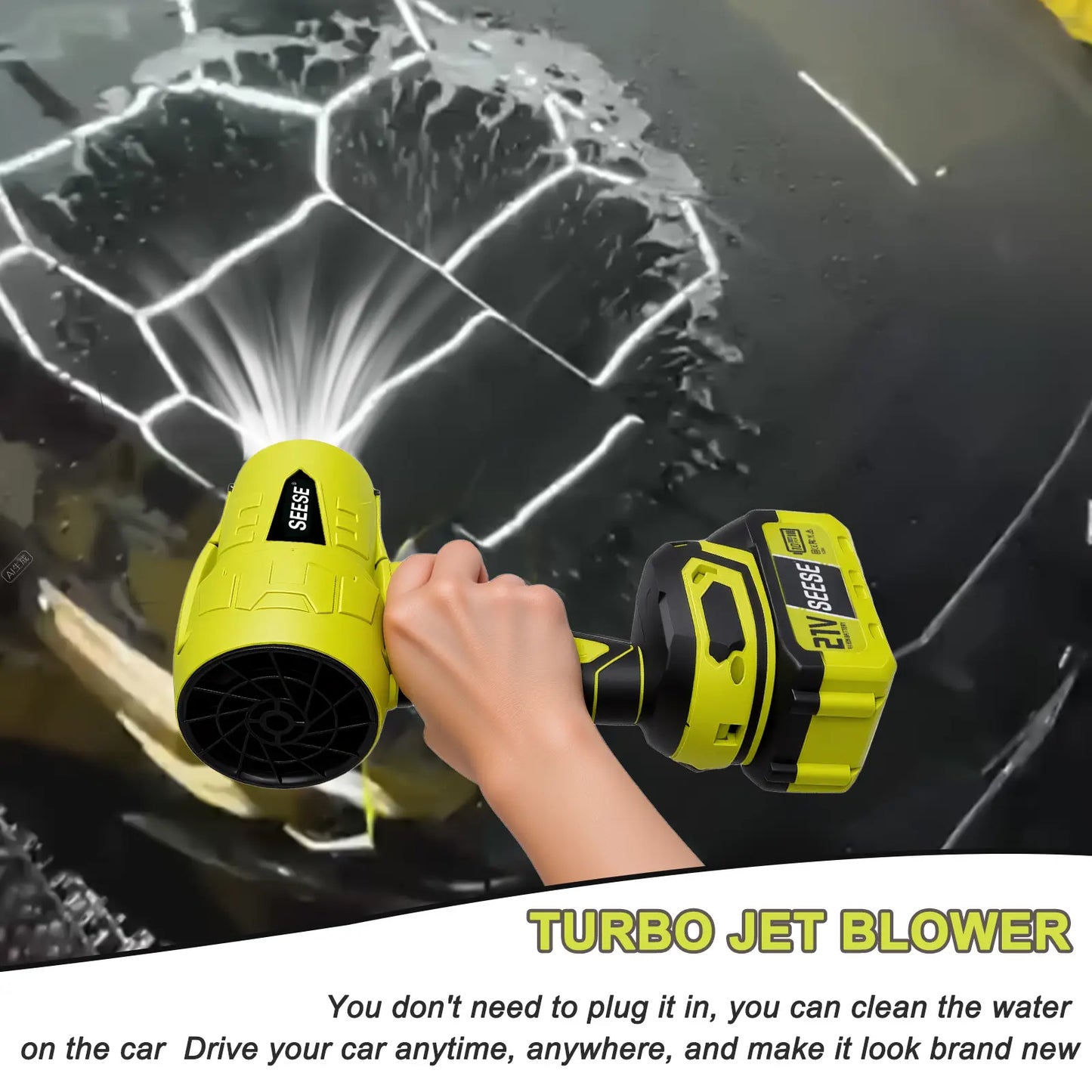 【Summervibes】Seese Turbo Jet Blower,Leaf Blower, Violent Turbo Fan, Pure Copper Motor,Car Drying after Wash, Handheld Snow Blower,Cordless Turbo Power Air Duster,Home Improve,Garden Mainte Holiday Gifts