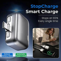 140W Smart Charging Cable with Physical Battery Disconnect Function: Automatically Stops Charging and Cuts off Connection to Protect the Battery; PVC Full Charge Automatic Pop-Up Stop Charger.