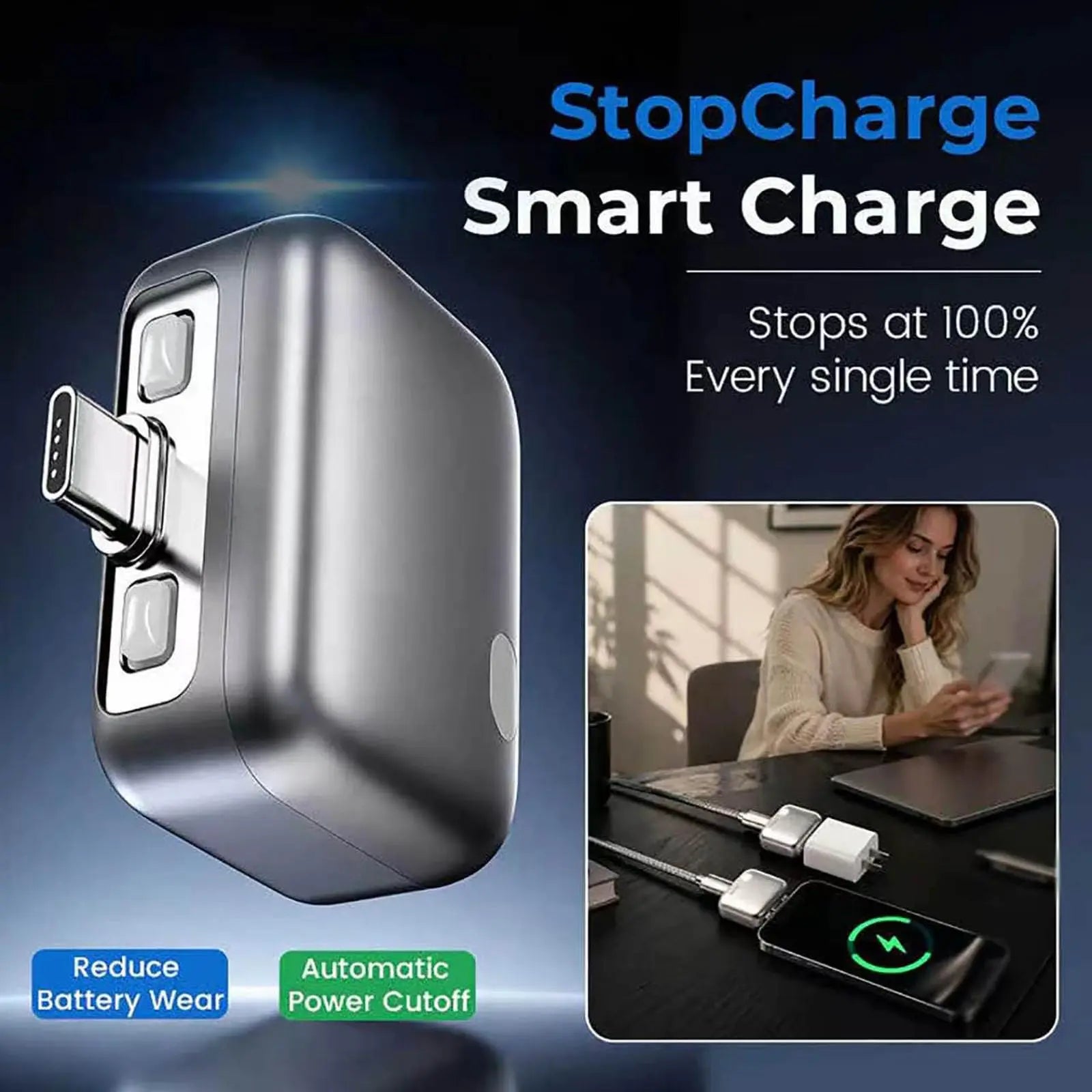 140W Smart Charging Cable with Physical Battery Disconnect Function: Automatically Stops Charging and Cuts off Connection to Protect the Battery; PVC Full Charge Automatic Pop-Up Stop Charger.