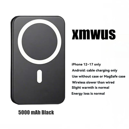 5000Mah Magnetic Power Bank for Iphone 12–17 Series, Works Best with Magsafe Case or No Case, Portable Wireless Charger Summervibes Outdoorfun