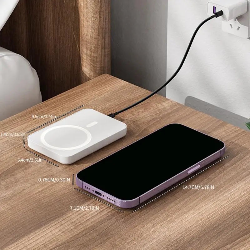 5000Mah Magnetic Power Bank for Iphone 12–17 Series, Works Best with Magsafe Case or No Case, Portable Wireless Charger Summervibes Outdoorfun