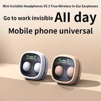 H.L.WALK-D Invisible Wireless Headphones Sleep Earbuds for Side Sleepers Sleepbuds Comfortable Noise Blocking Wireless 5.3 Wireless Headphones for Sleeping Driving Hifi Stereo Summervibes