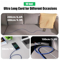 90-Degree USB-C Cable, USB-A to USB-C Right Angle Durable Nylon-Braided Fast Charging Cable for Iphone 16 Pro Max, Samsung Galaxy S24 Ultra and Ipad Air 6, Portable Type-C Charging Line