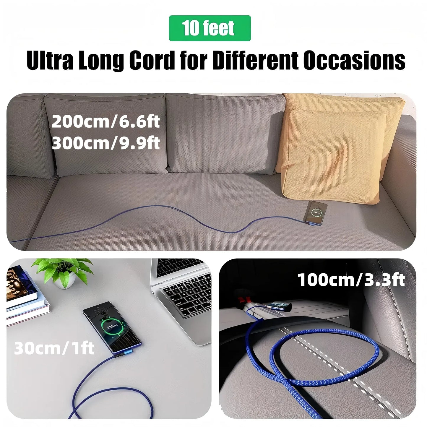 90-Degree USB-C Cable, USB-A to USB-C Right Angle Durable Nylon-Braided Fast Charging Cable for Iphone 16 Pro Max, Samsung Galaxy S24 Ultra and Ipad Air 6, Portable Type-C Charging Line