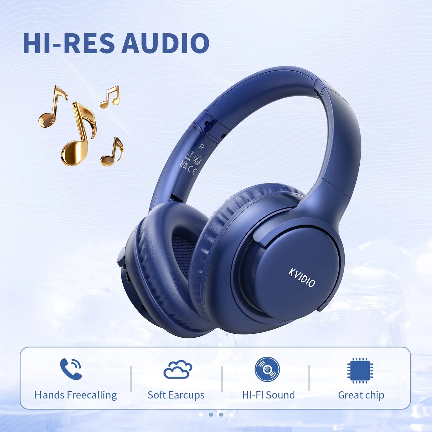 Electronic Wireless Bluetooth Headphones Over-Ear, Deep Bass Hi-Fi Stereo, 65H Playtime, Foldable Lightweight Headset with Mic for Ios/Android/Pc Headset Earbud Headphonesbluetooth Black #Tiktokshopholidayhaul Audio Wirelessheadphone Tiktokshopspringglo