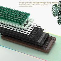 Womier WD75 V2 Wood 75% Mechanical Keyboard Wireless Gaming Keyboard with QMK/VIA